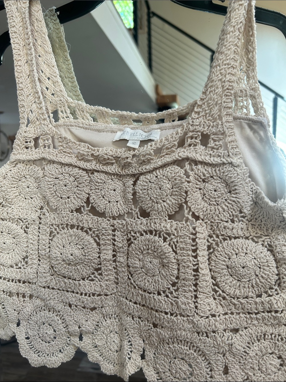 Rebellion Cream Crochet Two-Piece Shorts Set - Picture 2 of 3